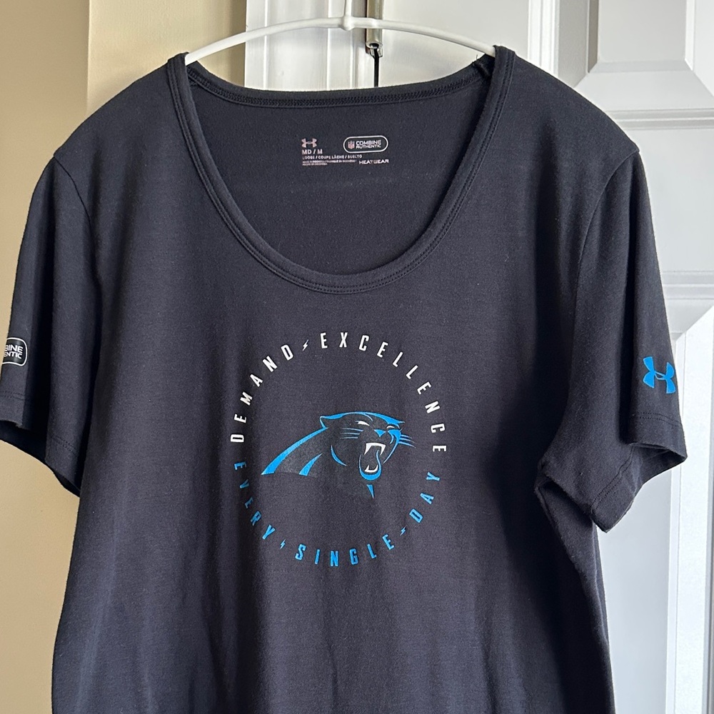Under Armour Black Tee with Blue Panther Graphic